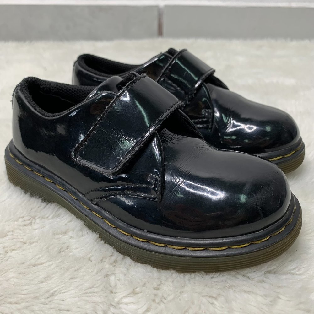 Dr Martens KAMRON T Kid's Black Patent Leather Shoes Size US 9/ EURO 26 - Picture 14 of 16